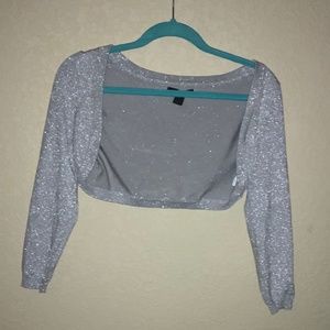 Crop sparkly sweater
